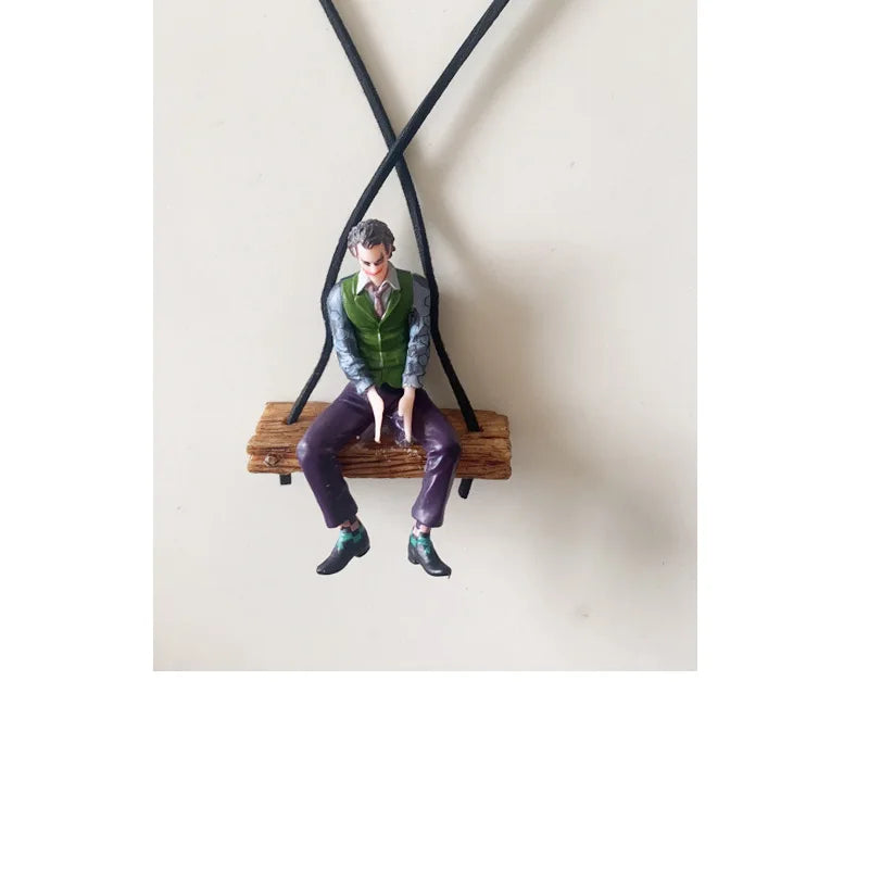 Marvel Deadpool Car Rearview Mirror keyclain Reading Deadpool Car Pendant Mini Model Toy Action Figure New Hot Christmas Gift