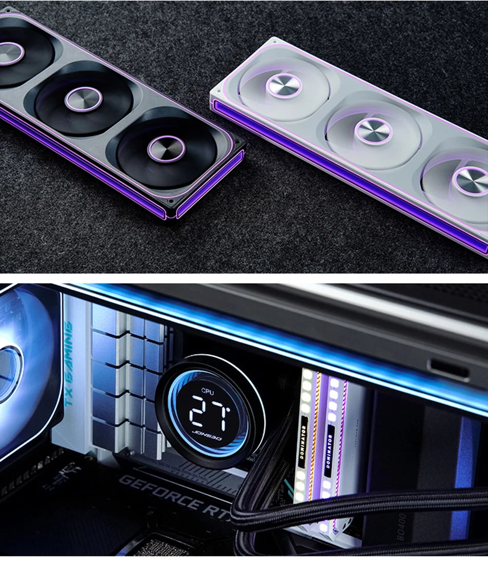 JONSBO TH-360 White Water Cooler 120mm ARGB Fan TH-240 AIO CPU Liquid Cooling Integrated Water-cooled LGA1700 115X 1851 1200 AM5