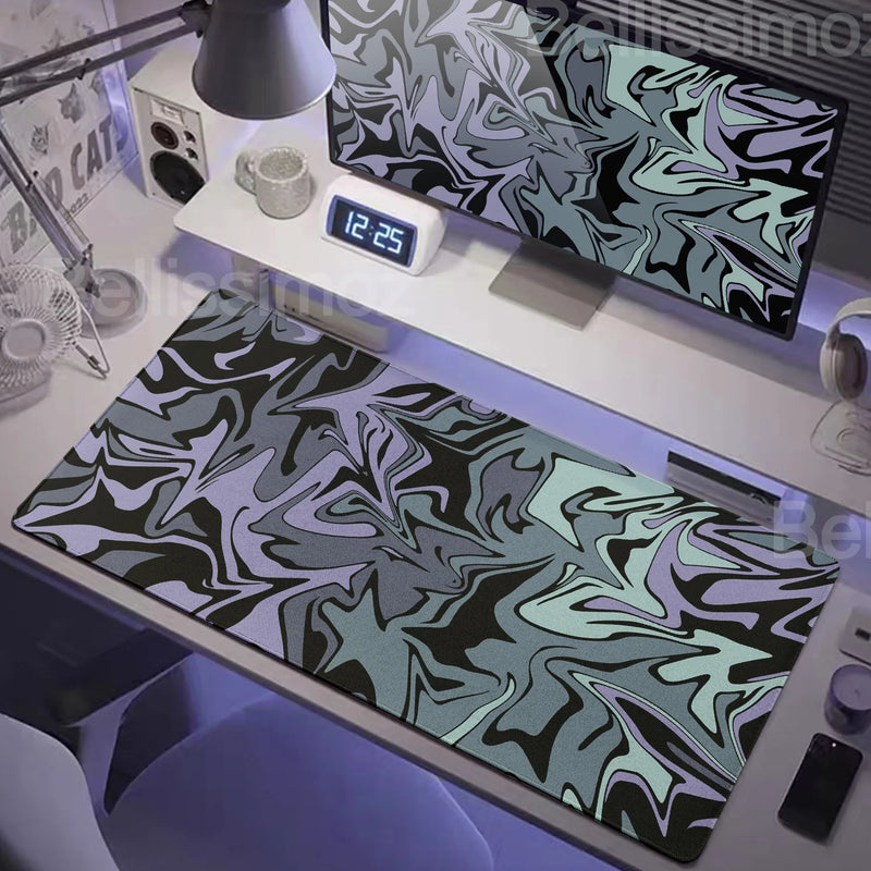 Strata Liquid Mousepad Large Gaming Keyboard Extended Pads Purple and Black Mouse Mat Topographic Mouse Pad PC cabinet Deskmat