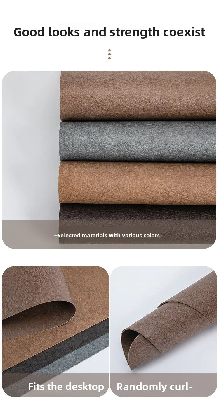 Retro Cowhide Pattern Desktop mat, Dirt Resistant Double Face mouse pad, Ready and Stylish Desktop Computer Mat, Leather pads