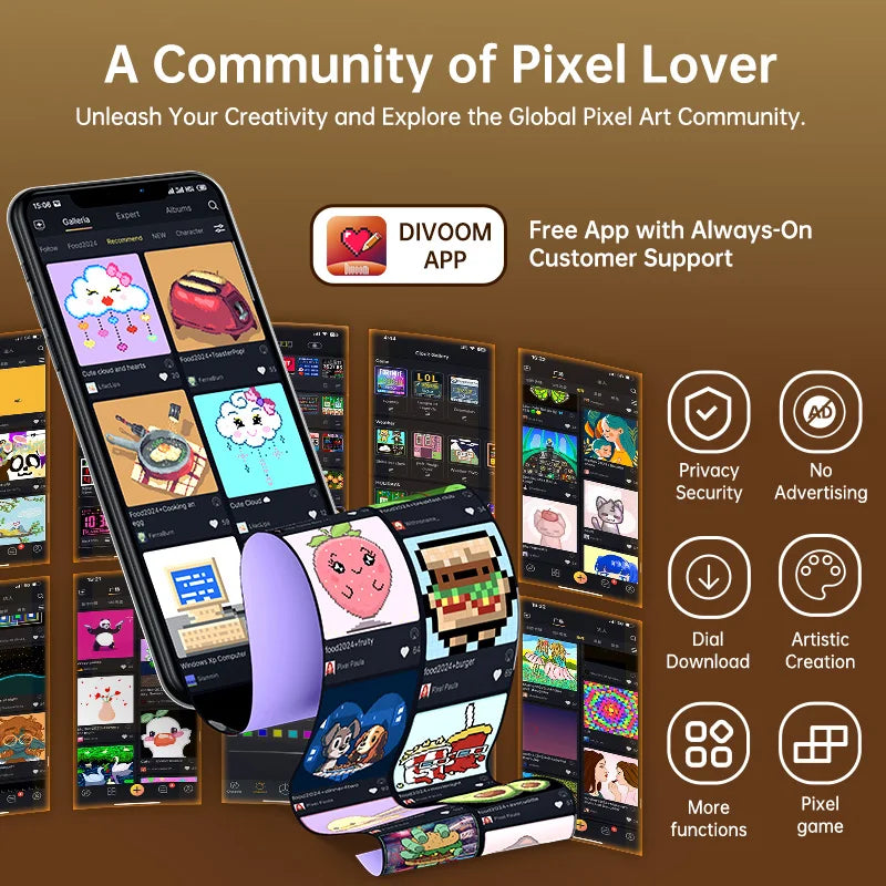 Divoom Times Gate Gaming Room Setup Digital Clock with Smart APP Control, WiFi Connect, RGB LED Display, Office Decor Cyberpunk