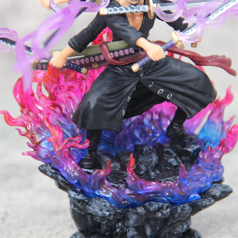 One Piece 14cm Zoro Action Figure Anime Figure Asura Roronoa Zoro Statue Action Figure Collection Model Kid Toy for Xmas Gifts
