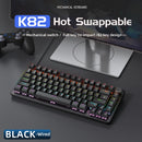 APAYADO K82 Wired Steampunk Mechanical Keyboard 75% Compact 82-Key Hot-Swappable RGB Retro Gaming Keyboard Multifunctional Knob