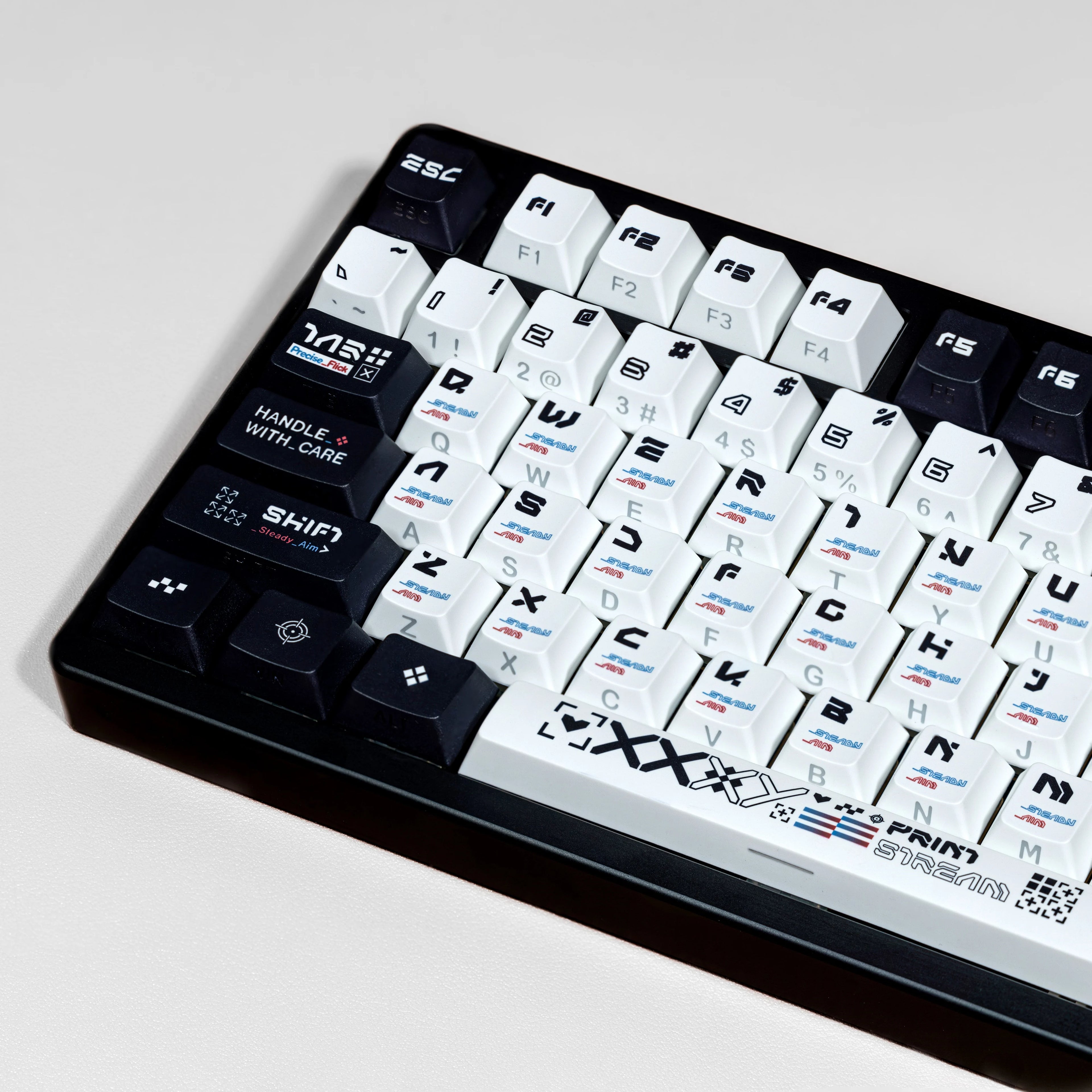 Print Stream Keycaps Dye-Sub PBT Side light Cherry Profile DE/FR/KR/RU/AR/JP/ES For Mechanical Keyboard ISO Layout CS GO