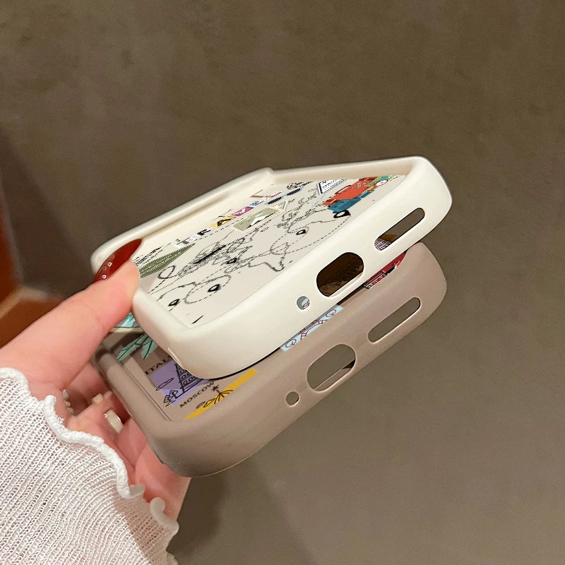 Travel Map Pattern TPU Case For Google Pixel 8 7 Pro Pixel 9 Pro XL Shockproof Soft Silicone Phone Cover For Google Pixel 7A 8A