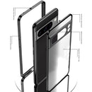 Aluminum Alloy Bumper Frame Magnet Closed Metal Matte Back Cover For Google Pixel 7 Pro 7A 8 Pro 8A Pixel 9 Pro XL Phone Cases