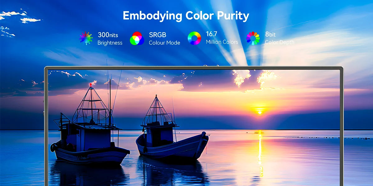 16" VEOUT Portable Monitor 1920 * 1200P IPS 16:10 Laptop Monitor with USB-C, Freesync HDMI Gaming Monitor Featuring a Kickstand