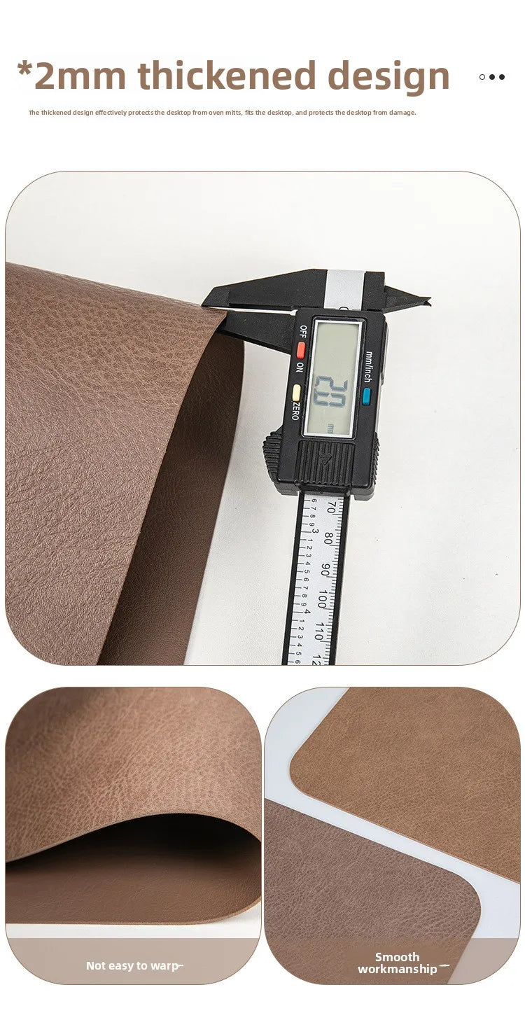 Retro Cowhide Pattern Desktop mat, Dirt Resistant Double Face mouse pad, Ready and Stylish Desktop Computer Mat, Leather pads