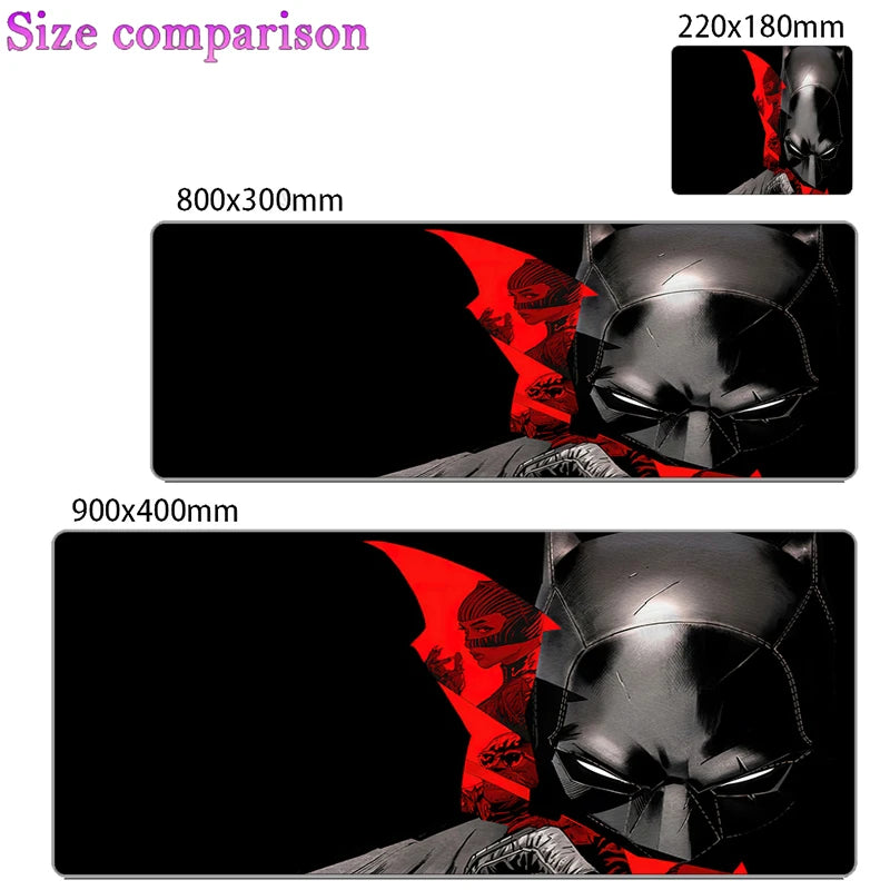 Super Hero Batmans Anime Mouse Pad Office PC Speed Gamer Keyboard Mousepad Laptop Gaming Accessories XXL Desk Mat 900x400 Carpet