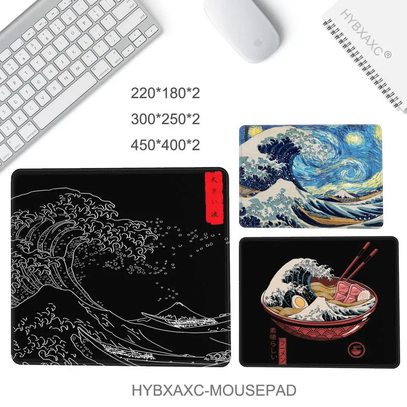 The Great Wave Art Design Small Mousepad Office Speed DeskMat 40x45cm PC Computer Game Keyboard Pad XS Rubber Anti-slip Mice Mat