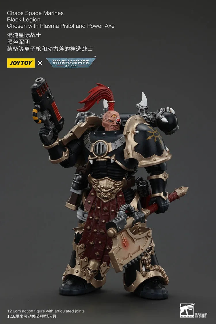 JOYTOY Warhammer 40K Chaos Space Marines Black Legion Chosen Action Figures Doll Collection Decoration Gift Original Model
