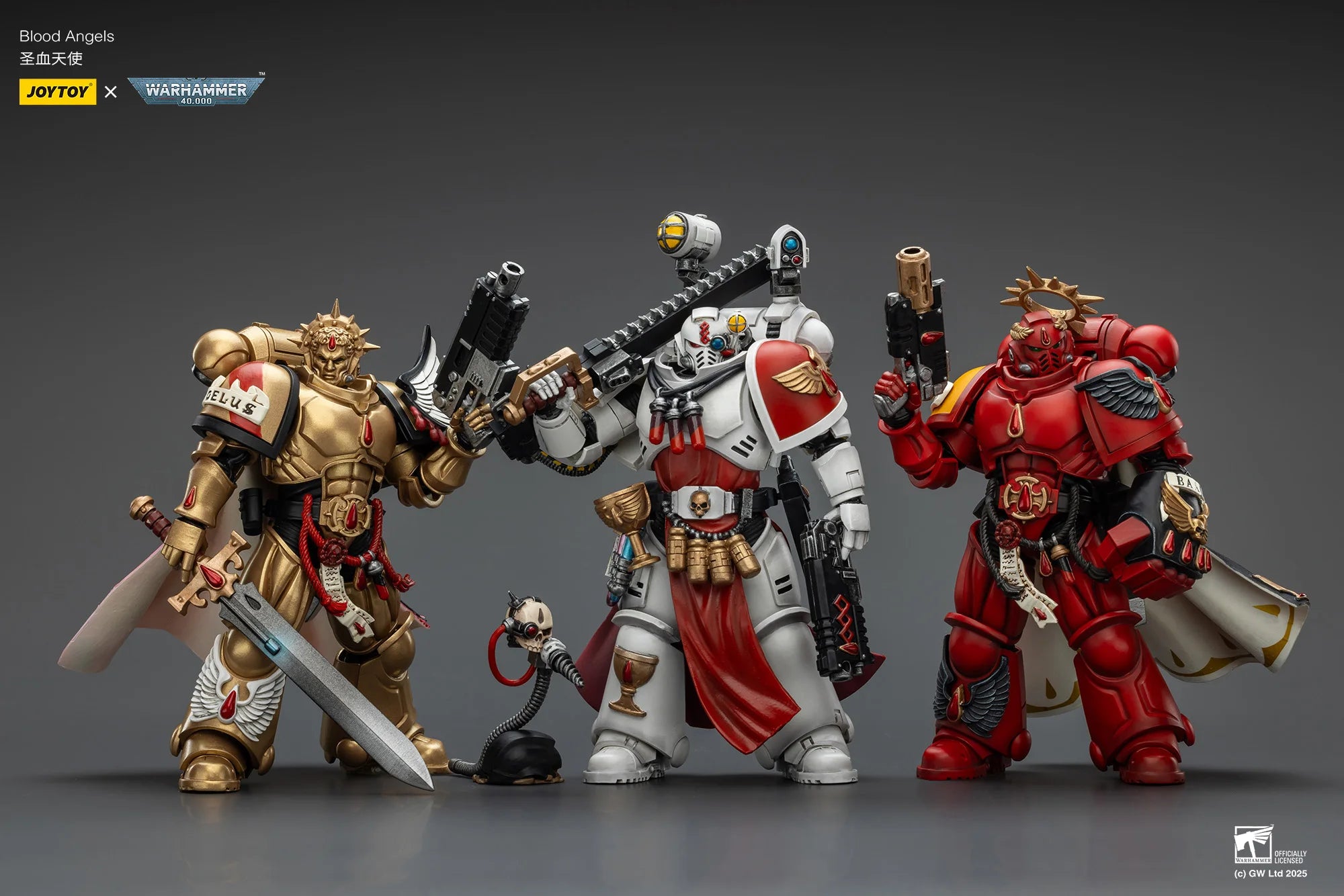 [Pre-Order]1/18 JOYTOY Action Figure 40K Blood Angels Captain and Sanguinary Priest Anime Collection Model Toy