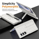 Wristband Holder Hinge Phone Case For Samsung Galaxy Z Fold 7 6 5 4 3 With Pen Slot & S Pen Screen Protector Film Protect Cover