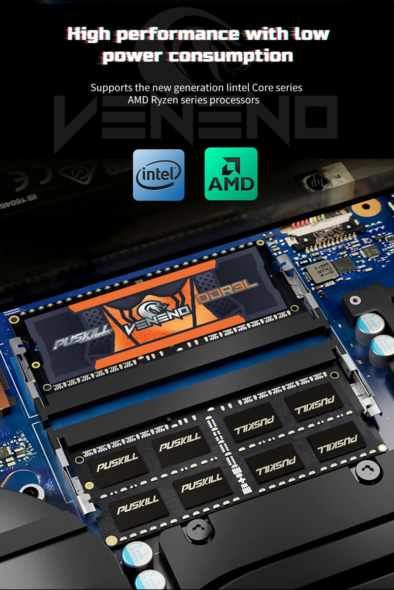 PUSKILL DDR3L Notebook Memoria RAM 8GB 4GB 1600MHZ 1333MHZ Laptop Memory