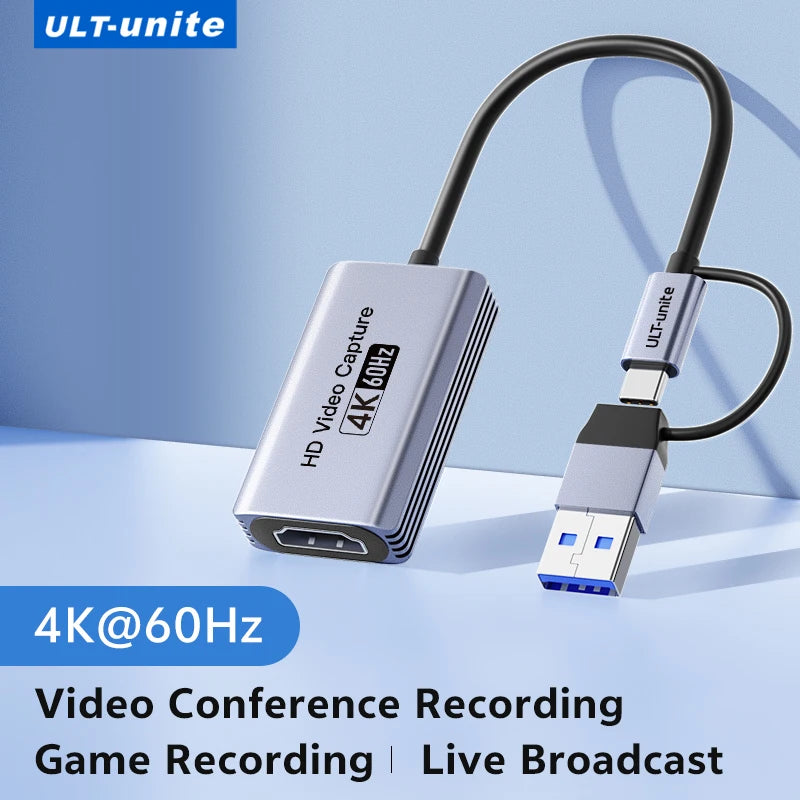 4K Video Capture Card MS2130S HDMI to USB-A/USB-C USB3.0 Capture Video and Audio Recording for OBS Studio PotPlayer QT Player