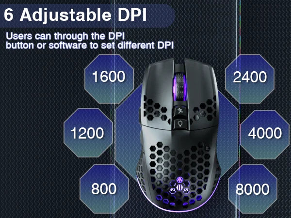 SM600 3-Mode Connection Wireless Gaming Mouse Ergonomic Design Rechargeable Mice Macro Software Zero Latency