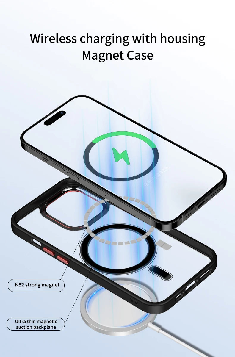 Magnetic Wireless Charger Induction 20W Fast Charging Station For iPhone 15 14 13 12 11 Pro Max X XS XR 8 Plus Phone Airpods Pro