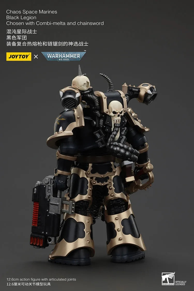 JOYTOY Warhammer 40K Chaos Space Marines Black Legion Chosen Action Figures Doll Collection Decoration Gift Original Model
