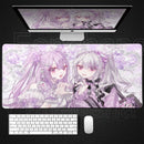 Anime Kawaii Girls PC Gaming Mouse Pad Pink Best Friend Computer Office Accessories Large Gamer Non-slip Keyboard Expansion Pads