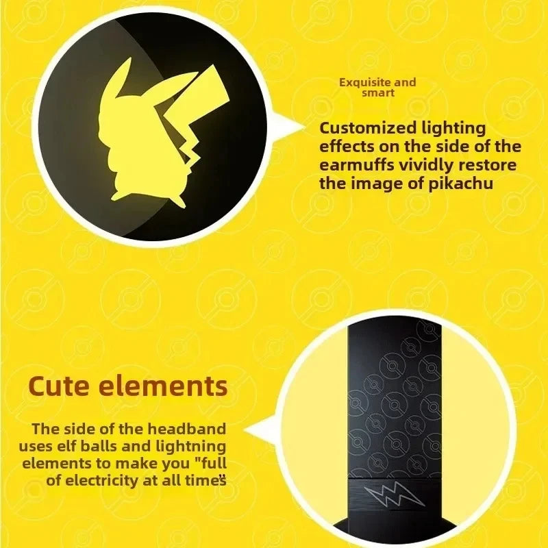 Razer Kraken V3 X Pokemon Pikachu Headset Custom Pikachu lighting effects