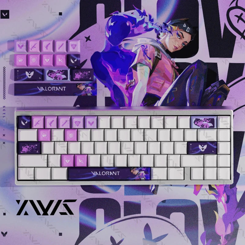 Valorant iso/clove Keyboard Keycaps Cherry Profile Keycap PBT Custom Gaming Key Caps for Mechanical Keyboards Accessories Gifts