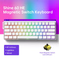 AKKO x Veekos Shine60 HE Magnetic Switch Keyboard 60% Rapid Trigger Keboard RT 0.01mm Snap Key Custom Keyboard for Esports Gamer