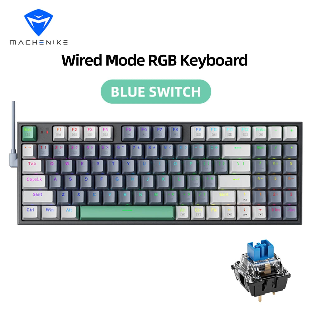 Machenike K500 Hot-Swap Mechanical Keyboard — 90% RGB Gaming Keyboard with PBT Double-Shot Keycaps