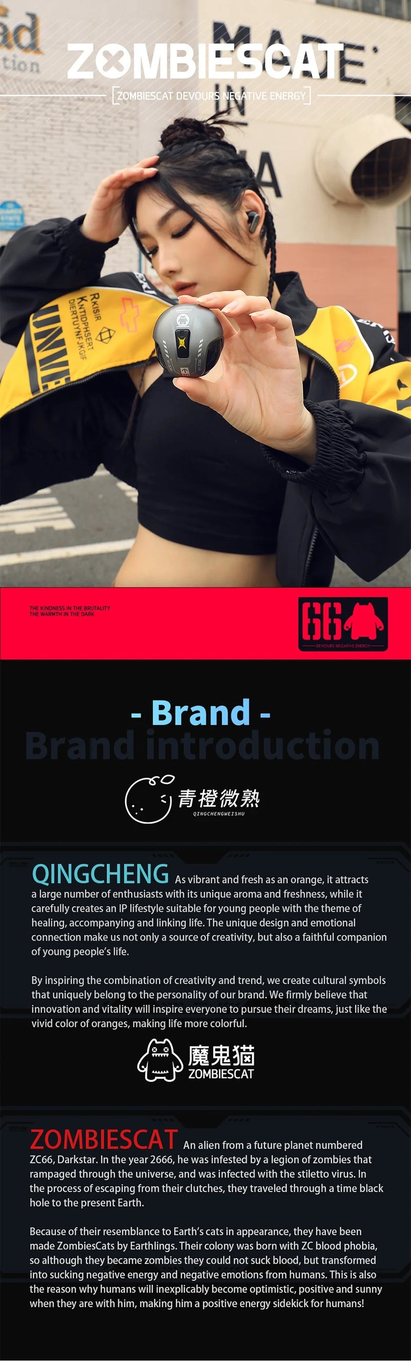 Zombie Cat B5 TWS Wireless Bluetooth headphones ANC Active Noise Cancellation Sport Music Headset Gamer Trendy Hip Hop Headset