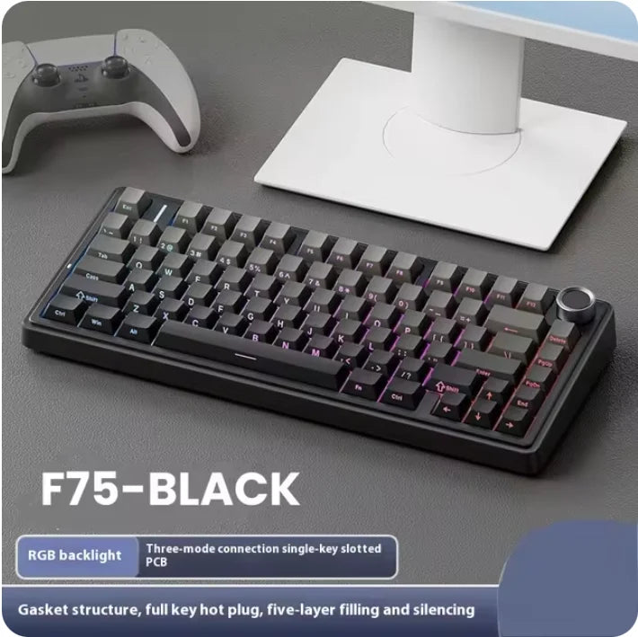 AULA F75 Gasket Mechanical Keyboard — Hot-Swap, RGB, Wireless 75% Gaming Keyboard