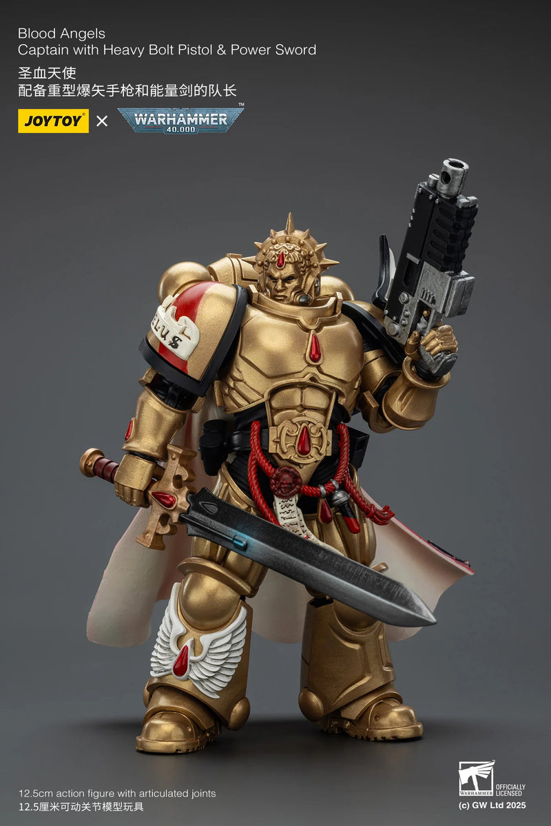 [Pre-Order]1/18 JOYTOY Action Figure 40K Blood Angels Captain and Sanguinary Priest Anime Collection Model Toy