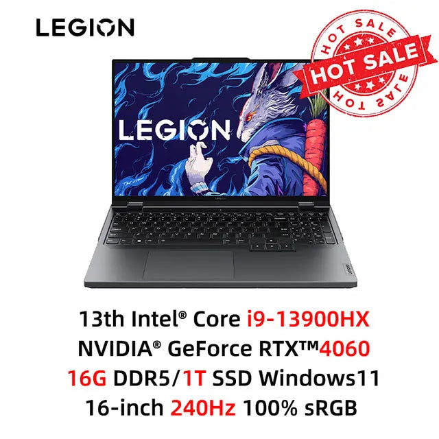 New Lenovo Legion Y9000P Gaming Laptop 13th Intel i9-13900HX/i5-13500HX /32G/1T SSD/NVIDIA RTX 4090/4080 240Hz 16inch Notebook