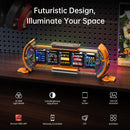 Divoom Times Gate Gaming Room Setup Digital Clock with Smart APP Control, WiFi Connect, RGB LED Display, Office Decor Cyberpunk