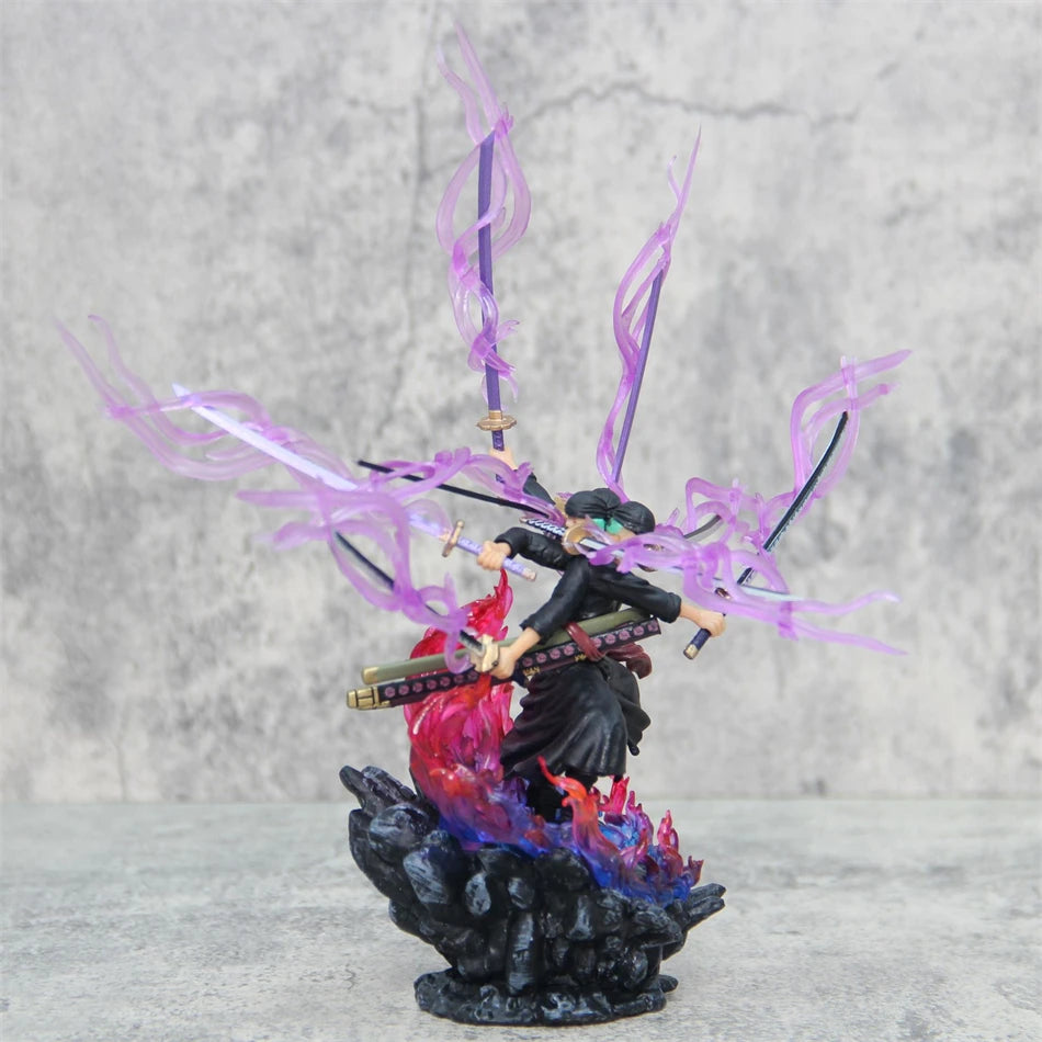 One Piece 14cm Zoro Action Figure Anime Figure Asura Roronoa Zoro Statue Action Figure Collection Model Kid Toy for Xmas Gifts