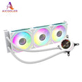 AICOOLER 120mm ARGB AIO Liquid CPU Cooler - Intel/AMD Compatible Water Cooling with Temperature Display, PWM Silent Fan, High-Ef