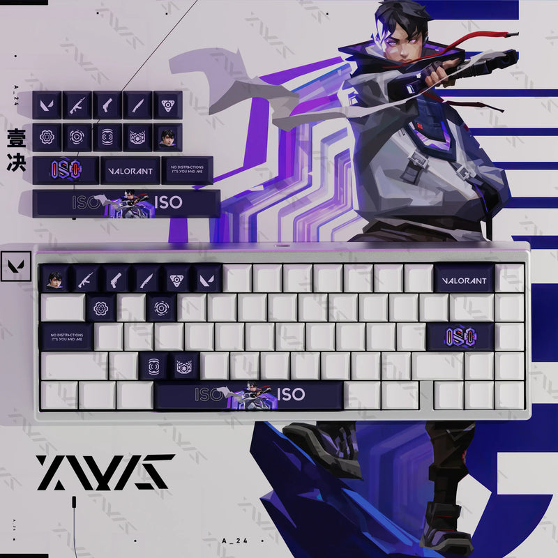 Valorant iso/clove Keyboard Keycaps Cherry Profile Keycap PBT Custom Gaming Key Caps for Mechanical Keyboards Accessories Gifts