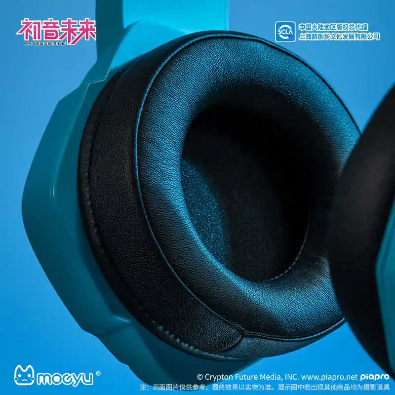 NEW Moeyu Hatsune Miku Esports Heart Series Anime Esports Headset Mechanic Surround Sound Wired Headset Christmas Gift