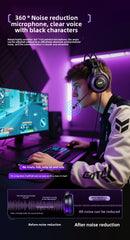 Acer OHW303 Headsets Gamer 7.1 Stereo Virtual Surround Bass Earphone Gaming Headphone with Mic LED Light for Computer PC Gamer