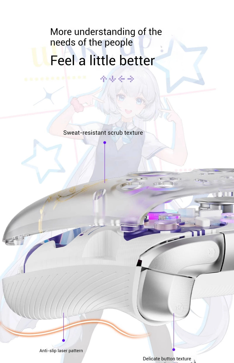 AOLION K20 Wireless Gaming Controllers TMR Joystick Replaceable Magnetic Shell Gamepads Custom For PC NS2 Steam Gamer Gfits