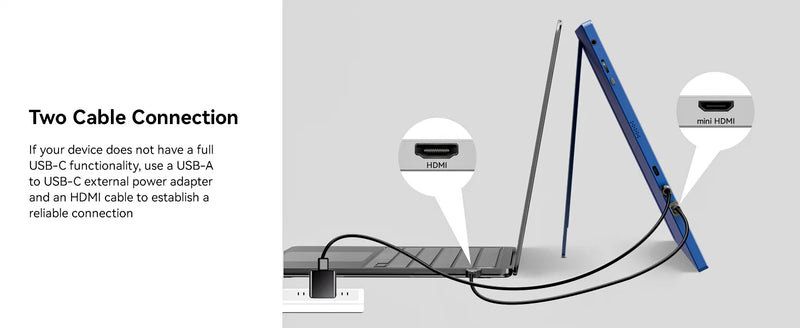 VEOUT 16inch Portable Monitor with USB-C 1920 * 1200P IPS, Freesync HDMI Gaming Monitor with Kickstand, Available in Four Colors