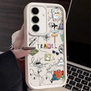 Travel Map Pattern TPU Case For Samsung Galaxy S25 Edge S22 S23 Ultra S24 FE A56 A36 A26 A55 A16 A15 A35 A25 A54 5G Phone Cover