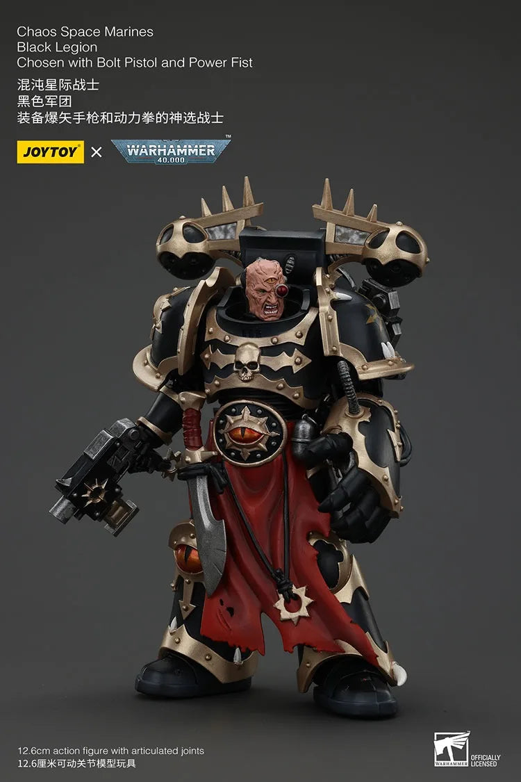 JOYTOY Warhammer 40K Chaos Space Marines Black Legion Chosen Action Figures Doll Collection Decoration Gift Original Model
