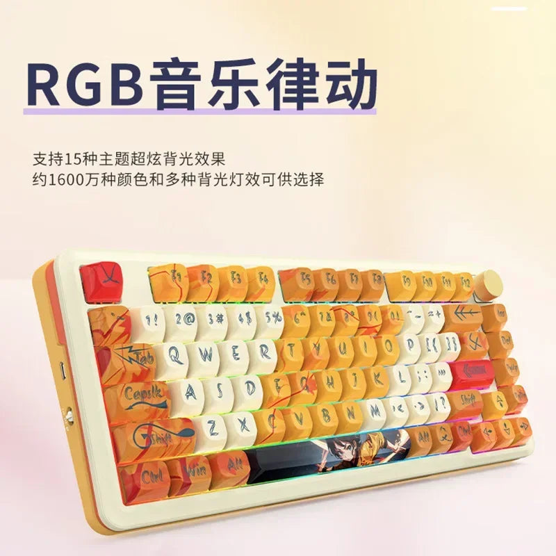 Redragon KS82 Pro Keyboard Three-Mode Mechanical Keyboard 82Keys Customized Hot Swap RGB Gasket E-Sports Pc Gaming Keyboard