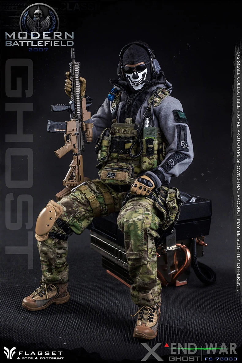 ViiKONDO 1/6 Flagset FS 73033 Ghost Action Figure Simon Riley End War COD Army Men 12inch Special Toy Model Full Set Collection