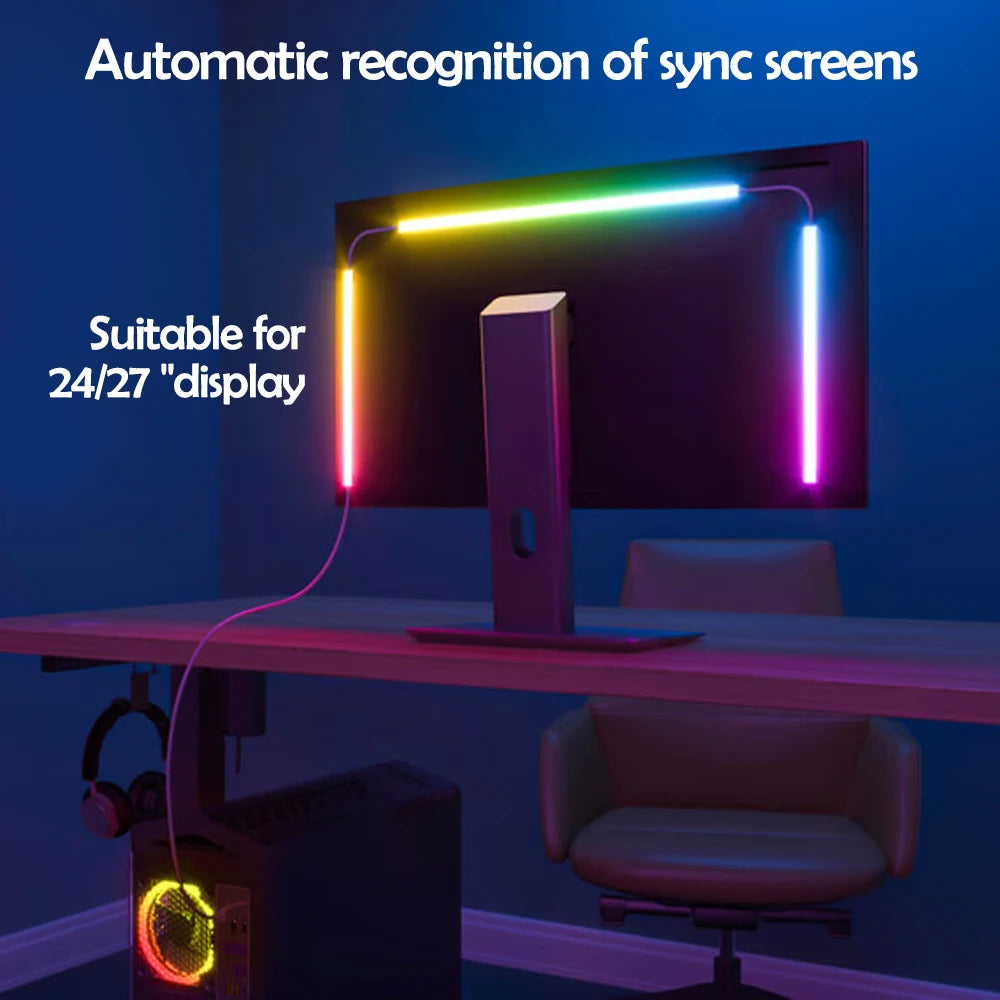 Gaming Lights Sync Strip Smart Ambient Lighting PC Display Backlight Lights Strip Smart Control RGB DIY Party Screen Light Game