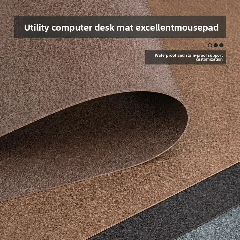 Retro Cowhide Pattern Desktop mat, Dirt Resistant Double Face mouse pad, Ready and Stylish Desktop Computer Mat, Leather pads
