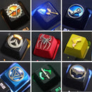 1pc Zinc Aluminium Alloy Key Cap Mechanical Keyboard keycap for CSGO OW Dota 2 PUBG WOW LOL R4 Height Stereoscopic relief