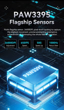 Attack Shark X3 PixArt PAW3395 Bluetooth Mouse 2.4G Tri-Mode Connection, 26000dpi, 650IPS,Lightweight Macro Gaming Mouse