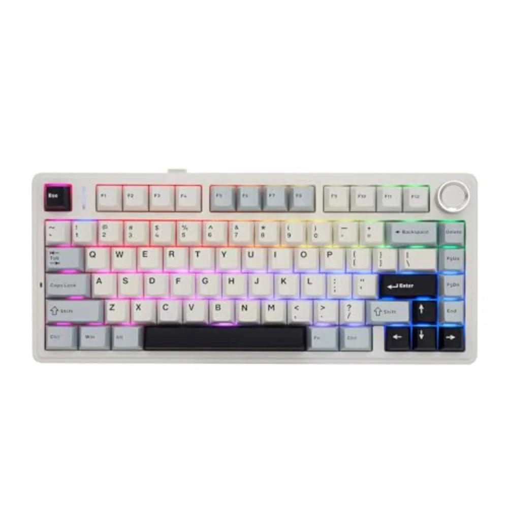 AULA F75 Wireless Mechanical Keyboard Hot Swappable,Pre-lubed Reaper Switches, 2.4GHz/Type-C/BT5.0, RGB Backlit Gaming Keyboards