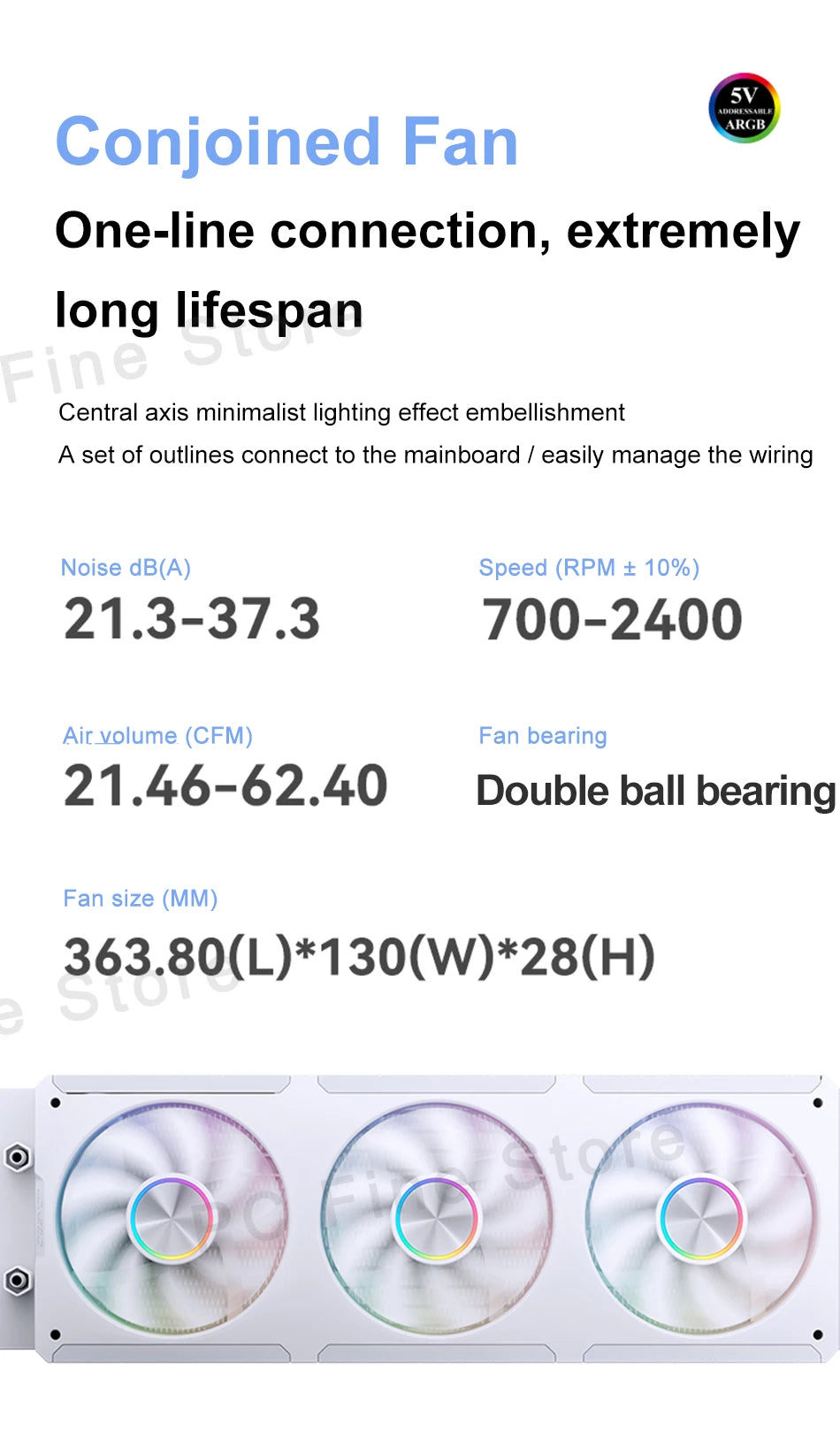 Jonsbo TF3-360SCW Water Cooled Radiator Screen Display ARGB Integrated 360 AIO CPU Liquid Cooling TF3-360SC LGA115X 1700 AM4AM5