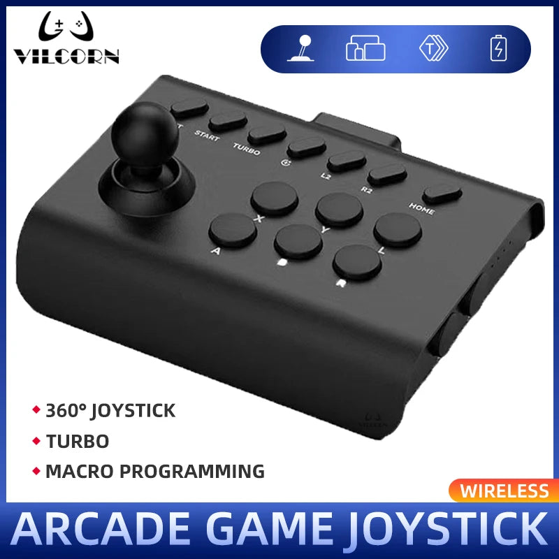 Arcade Joystick Wireless Gaming Controller for PC/Android/ios/Switch/PS3/PS4 Fighting Stick For Street Fighter/Mame